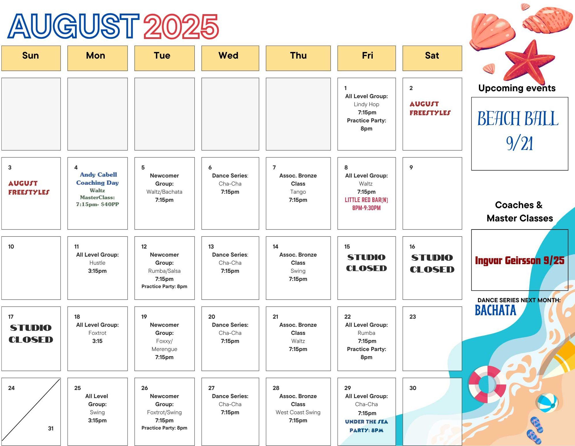 August 2025 Calendar